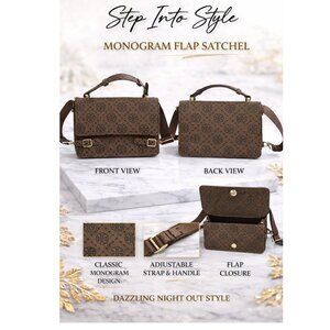 Monogram Flap Satchel